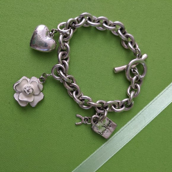 Chunky Charm Bracelet with Wish Bone - Picture 1 of 2